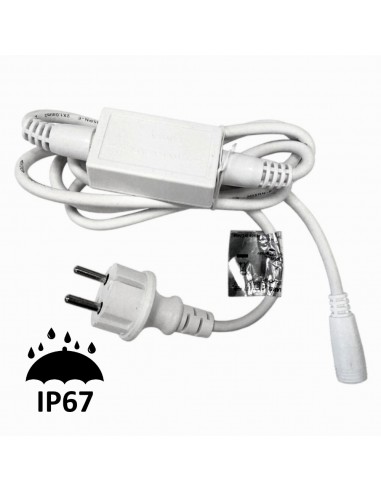 Maitinimo adapteris AdamLights girliandoms | IP67, 180 cm.