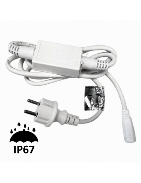 Maitinimo adapteris AdamLights girliandoms | IP67, 180 cm.