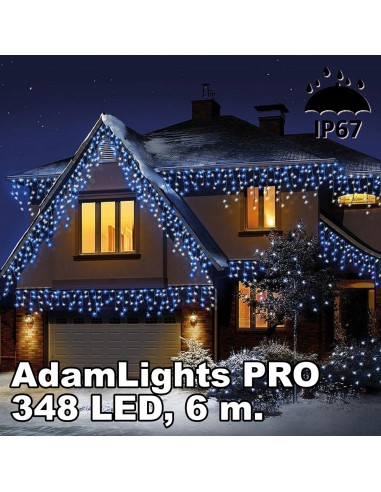 Profesionali AdamLights lauko girlianda varvekliai | IP67, 348 LED, 600 x 90 cm