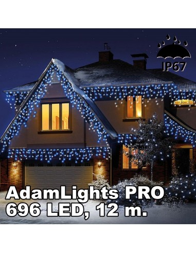 Profesionali AdamLights lauko girlianda varvekliai | IP67, 696 LED, 1200 x 90 cm