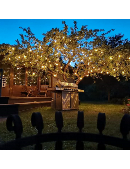 5 m ilgio LED girlianda “Party Lights” | IP44, Baltas laidas, 10 lempučių (kas 50 cm)