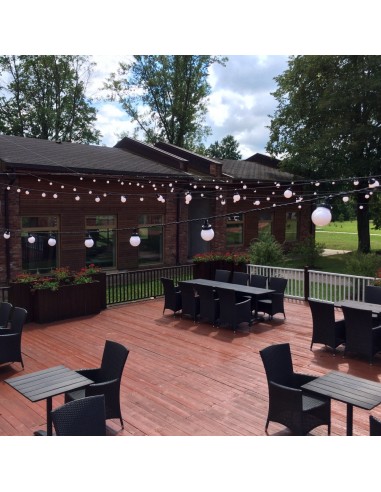 5 m ilgio LED girlianda “Party Lights” | IP44, Baltas laidas, 10 lempučių (kas 50 cm)