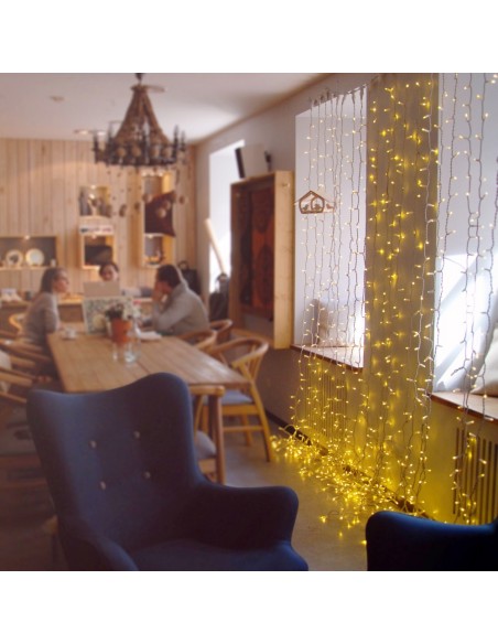 NUOMA: Profesionali AdamLights lauko girlianda šviesos užuolaida | IP67, 600 LED, 200x300 cm