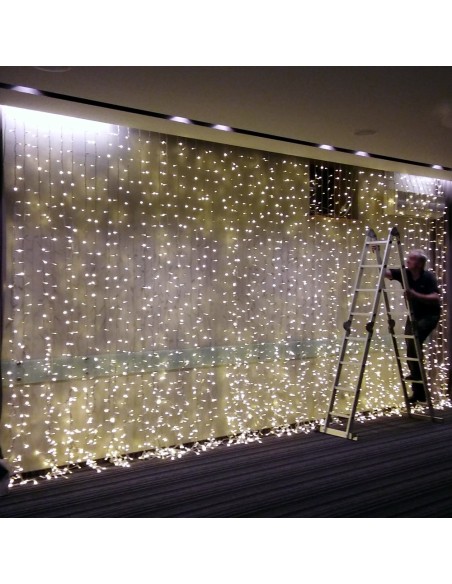 NUOMA: Profesionali AdamLights lauko girlianda šviesos užuolaida | IP67, 600 LED, 200x300 cm