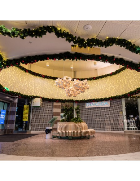 Profesionali AdamLights lauko girlianda šviesos užuolaida | IP67, 600 LED, 200x300 cm
